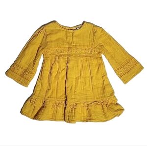 Roller Rabbit Kids Girls Yellow Long Sleeve Sleeve Dress ‎ Size 2
